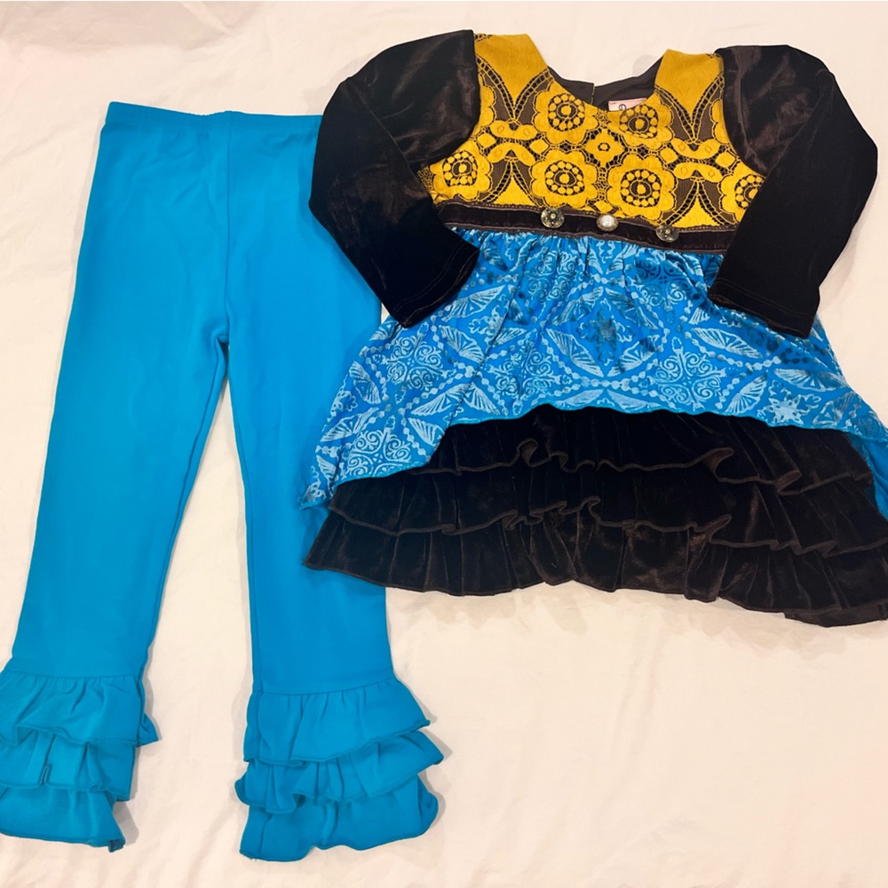 Brand New Toddler Girl Ruffle Outfit - 4T